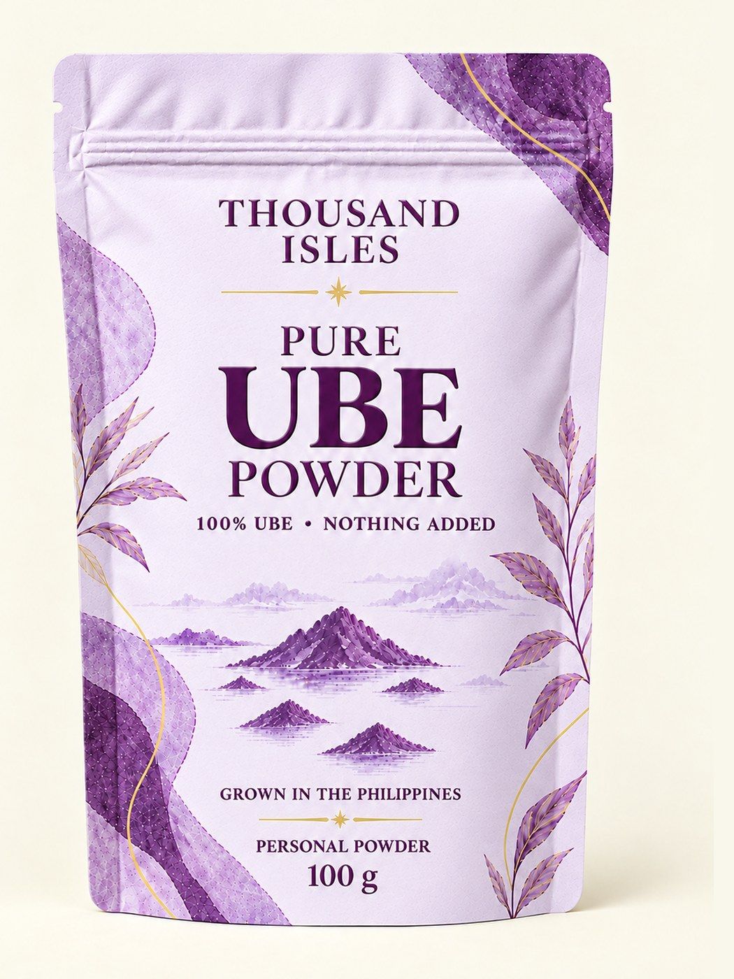 Thousand Isles pure ube powder, 100g Personal Powder pouch