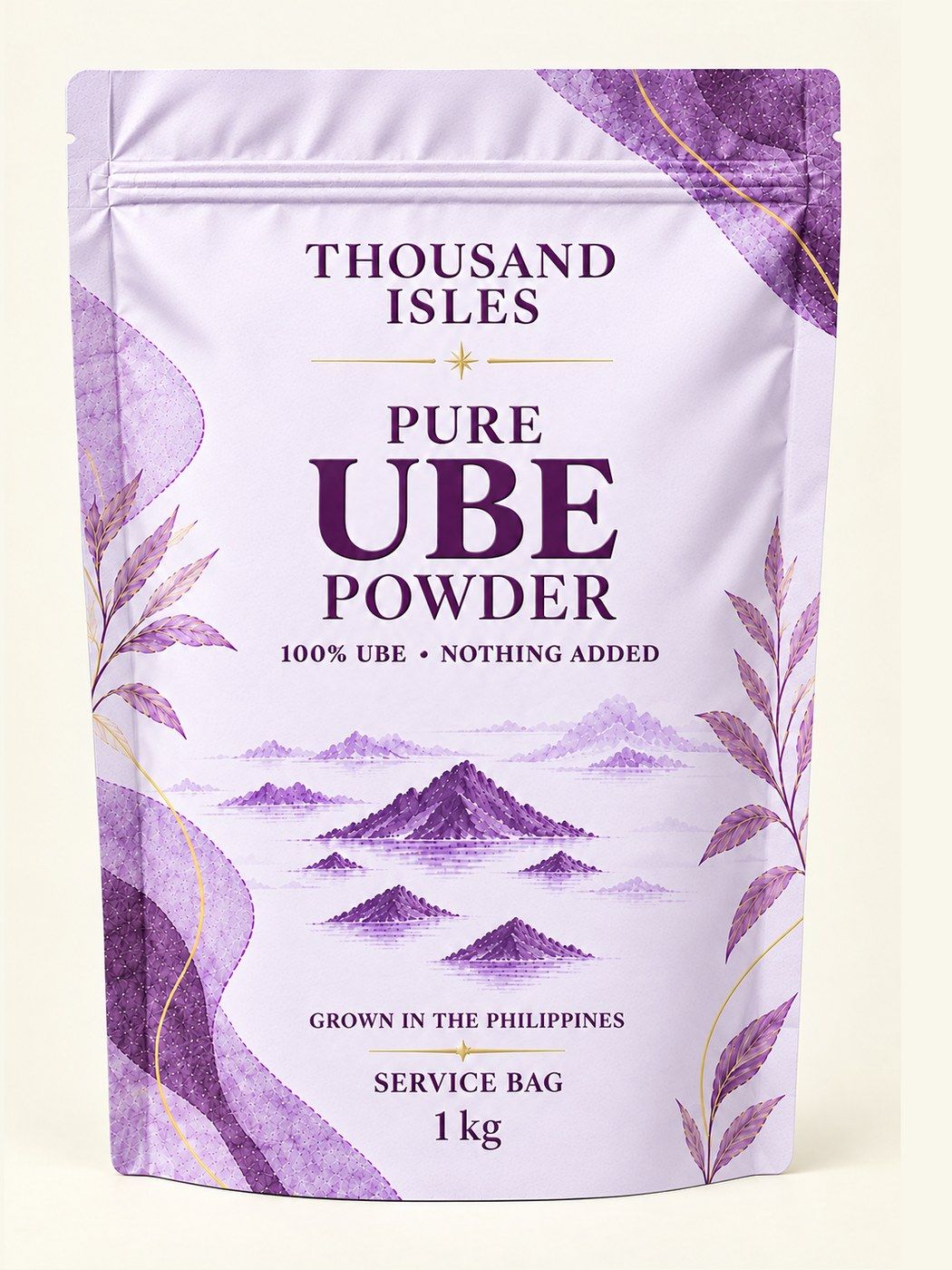 Thousand Isles pure ube powder, 1kg Service Bag